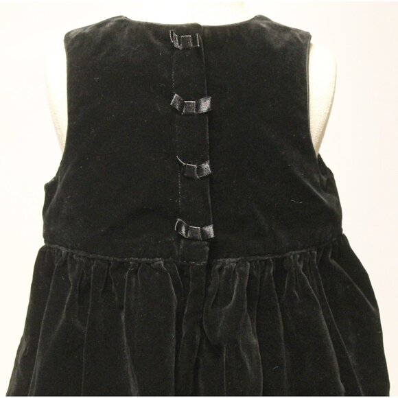NWT VTG 1998 Baby Gap Dress Black Velvet Girl Toddler Sz 2xL 100% Cotton - Picture 4 of 7